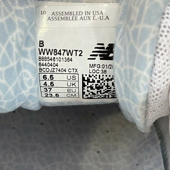 New Balance 847V2 Leather Walking Shoes Womens Sz 6.5 Abzorb WW847WT2 Comfort - Picture 8 of 10